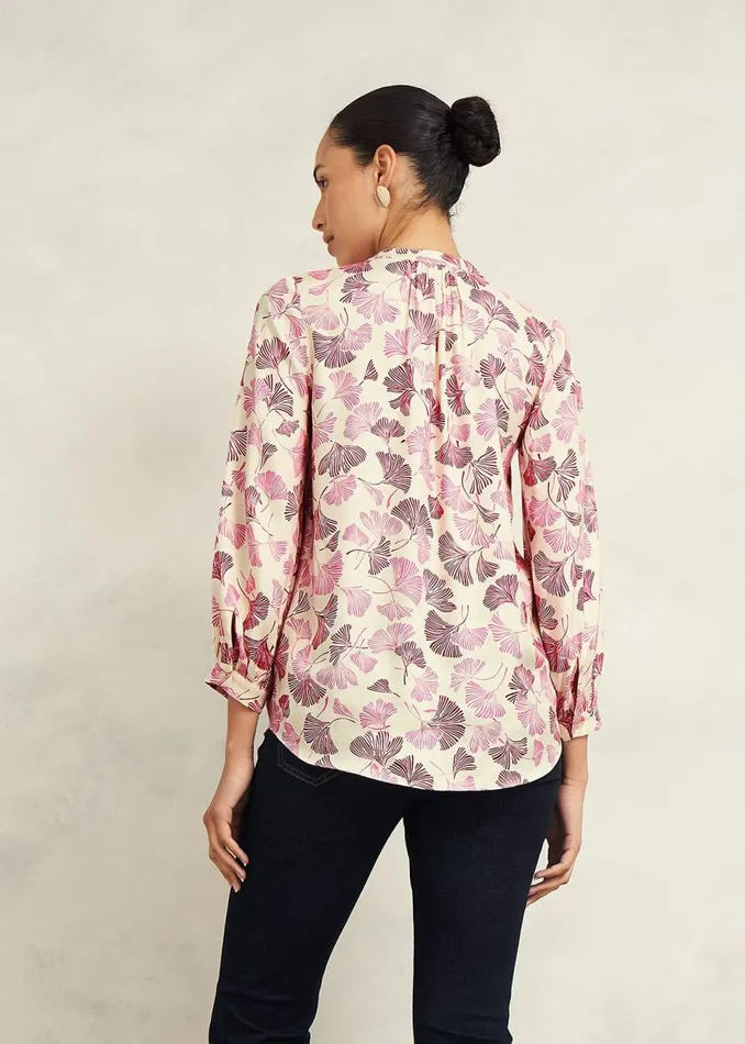 Women Tops Hobbs Rachael Blouse Cream Multi