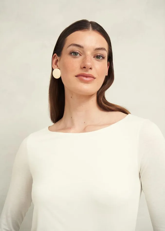 Women Tops Hobbs Sonya Plain Top Hobbs Ivory