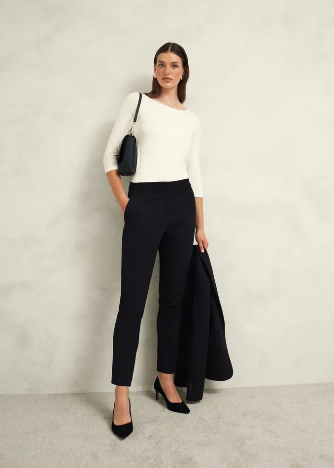 Women Tops Hobbs Sonya Plain Top Hobbs Ivory