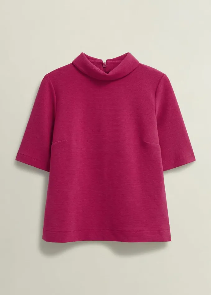 Women Tops Hobbs Tali Textured Top Cranberry