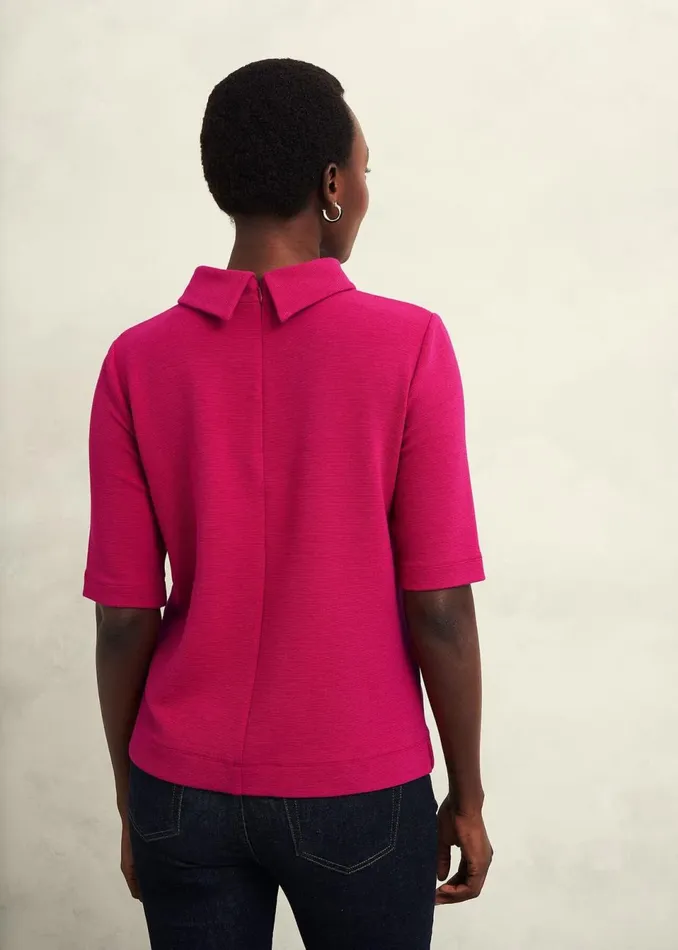 Women Tops Hobbs Tali Textured Top Cranberry