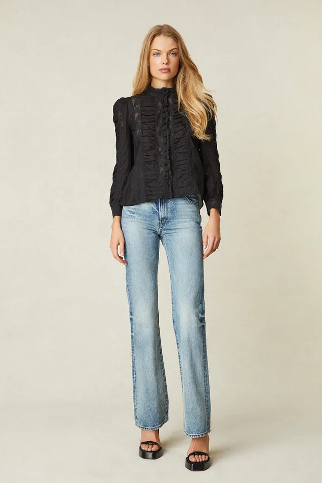Women Tops LoveShackFancy Jacque Top Black