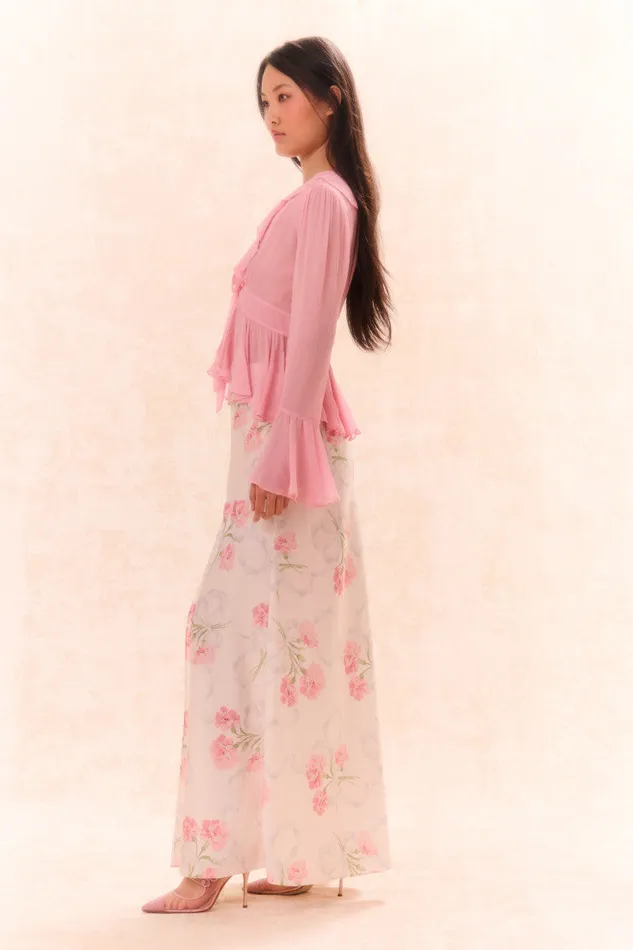Women Tops LoveShackFancy Ovidia Bell Sleeve Top Pink