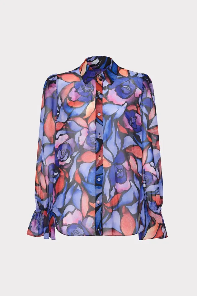 Women Tops Milly Lacey Dream Rose Blouse Dream Rose Blue