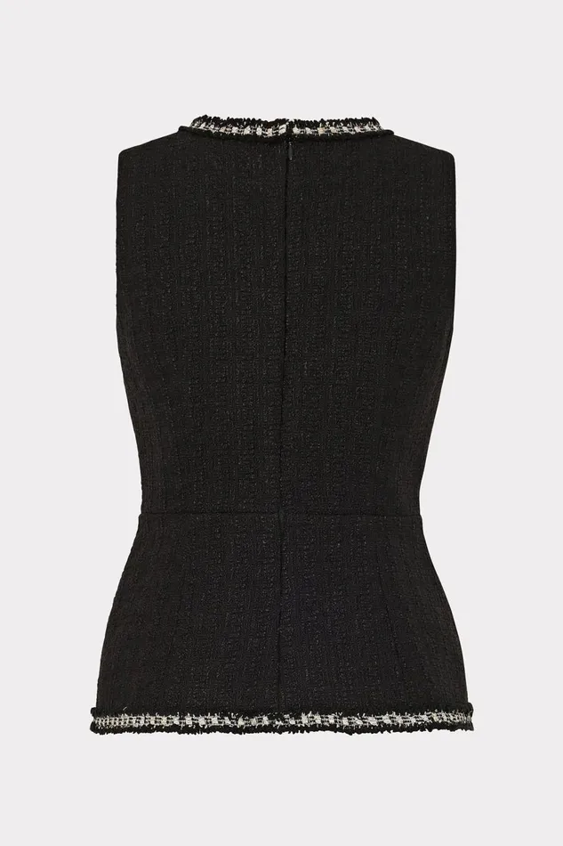 Women Tops Milly Nette Boucle Sleeveless Top Black Women Tops Milly Nette Boucle Sleeveless Top Black