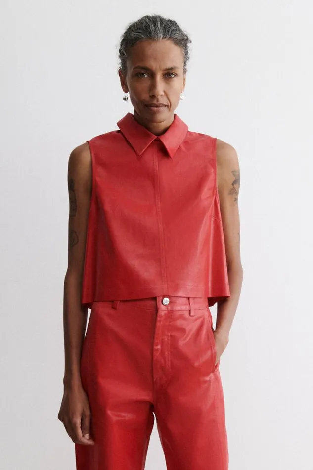 Women Tops Rachel Comey Wray Top Red Women Tops Rachel Comey Wray Top Red