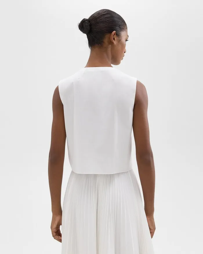Women Tops Theory Shell Top In Good Cotton White