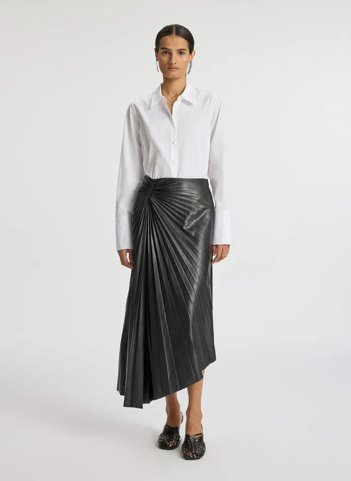 Women Tracy Smooth Vegan Leather Skirt Black ALC Skirts