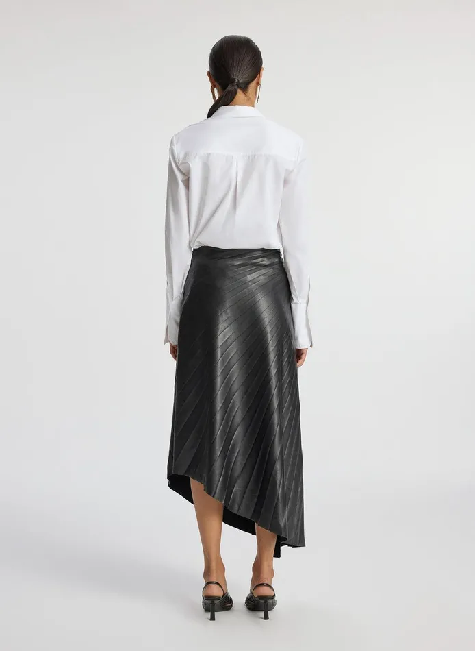 Women Tracy Smooth Vegan Leather Skirt Black ALC Skirts
