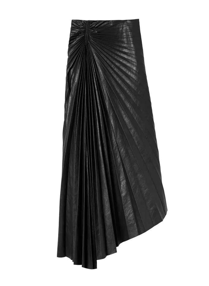 Women Tracy Smooth Vegan Leather Skirt Black ALC Skirts