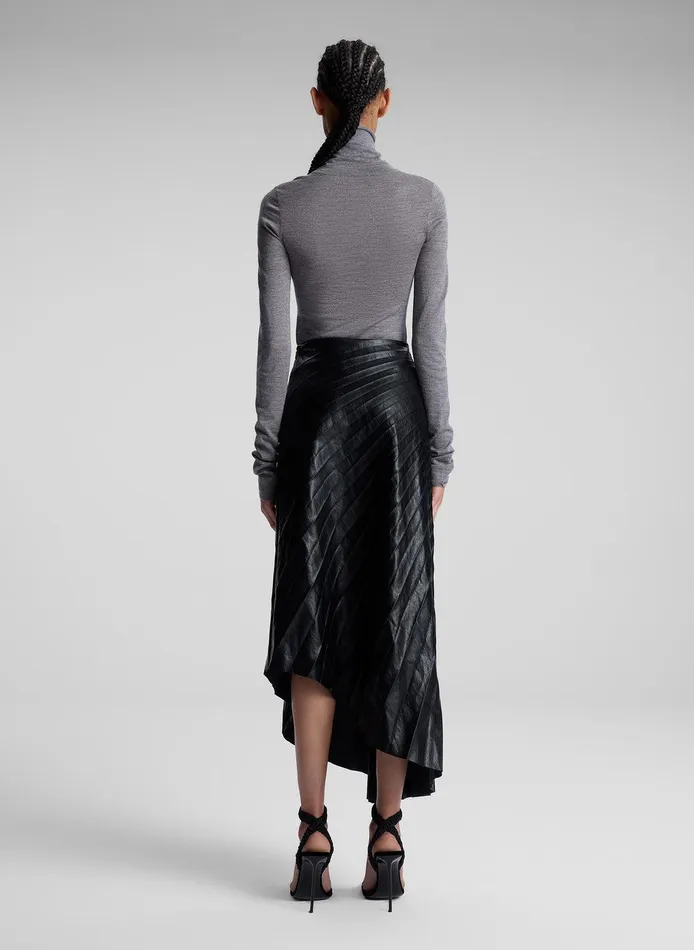 Women Tracy Textured Vegan Leather Skirt Black ALC Skirts