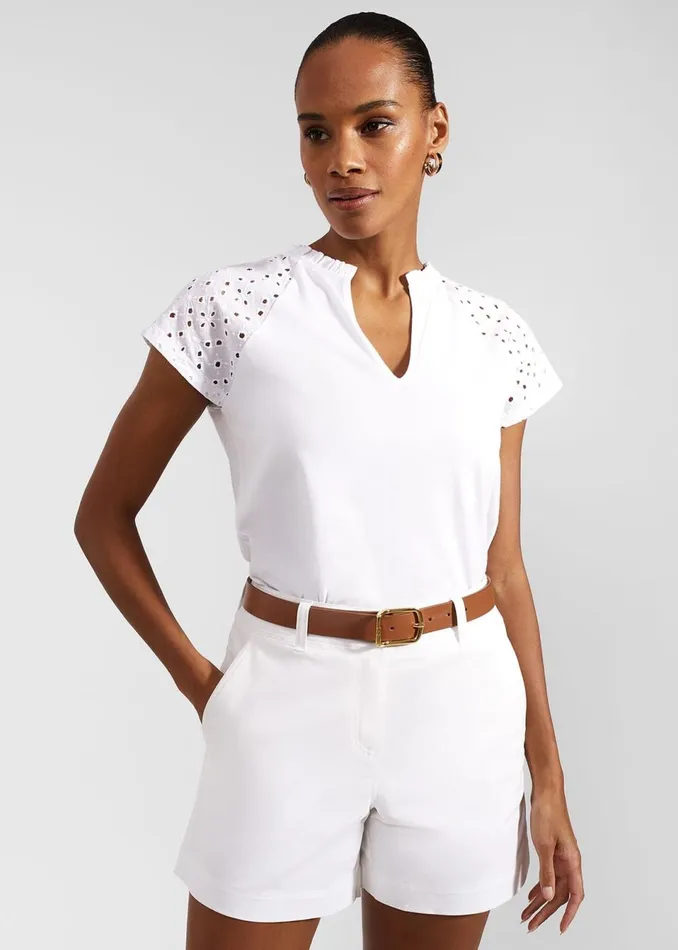 Women Trousers Hobbs Carla Shorts White
