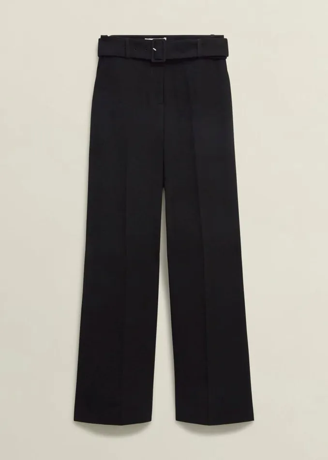 Women Trousers Hobbs Drew Wide Trousers Black