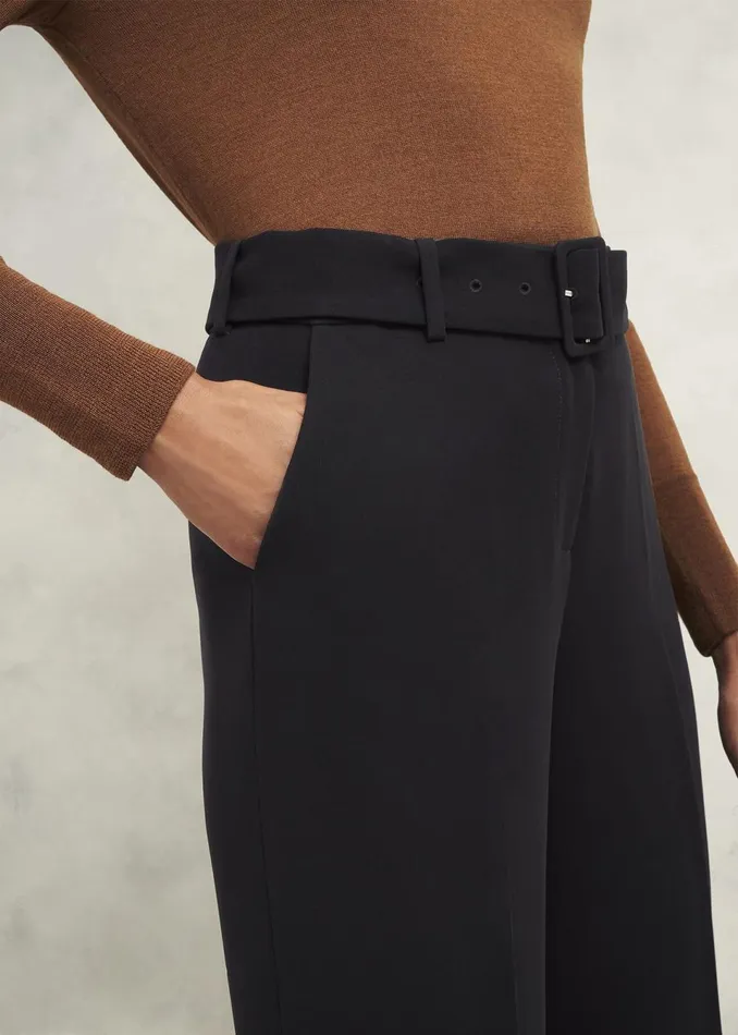 Women Trousers Hobbs Drew Wide Trousers Black