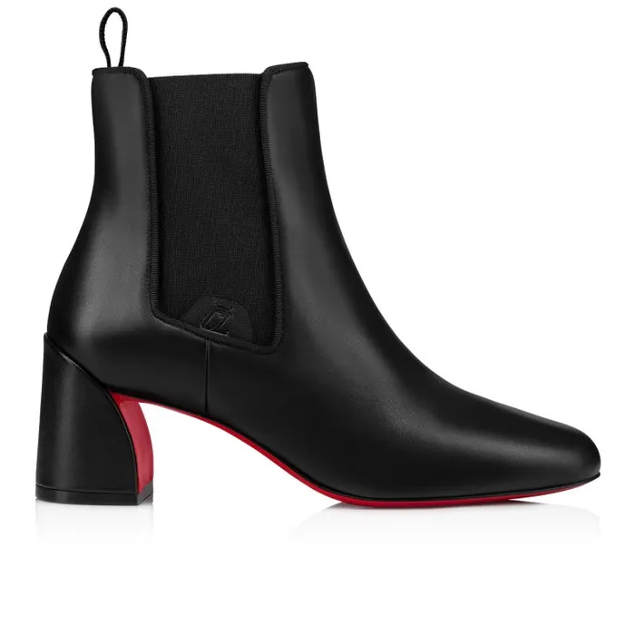 Women Turelastic 55 Mm Low Boots 8211 Calf Leather 8211 Black Christian Louboutin Boots