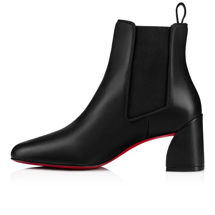 Women Turelastic 55 Mm Low Boots 8211 Calf Leather 8211 Black Christian Louboutin Boots