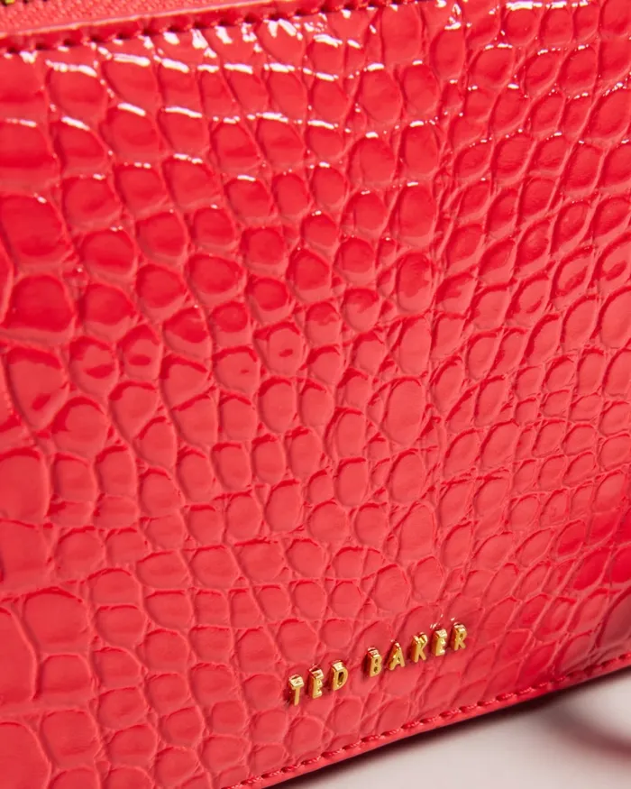 Women VALTINA 8211 Faux Leather Snake Effect Camera Bag Coral Ted Baker Crossbody Bags Women VALTINA 8211 Faux Leather Snake Effect Camera Bag Coral Ted Baker Crossbody Bags