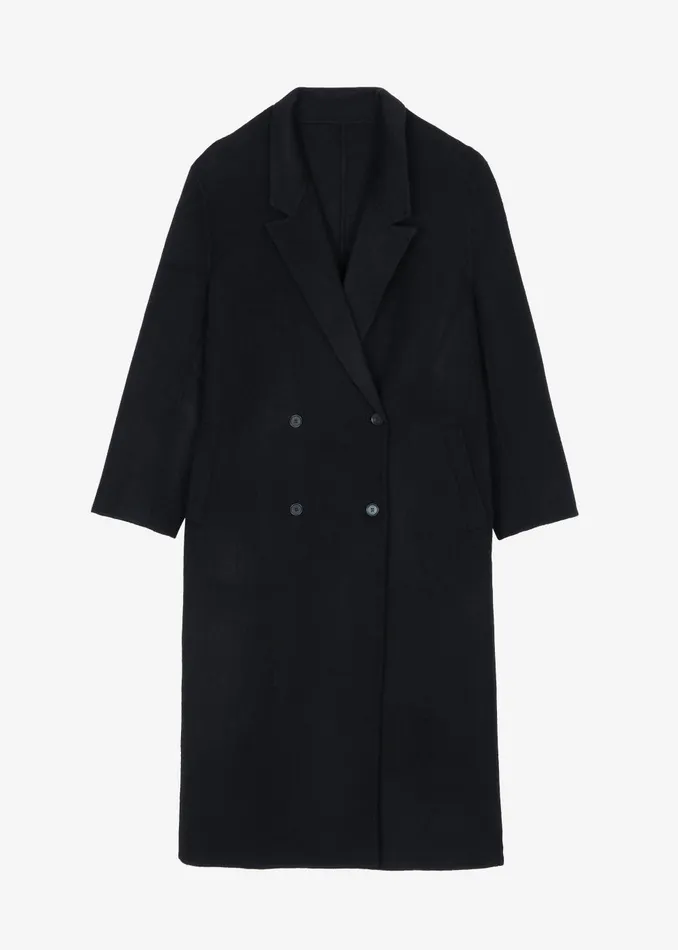 Women Veonce Oversized Wool Coat 8211 Black The Frankie Shop Outerwear