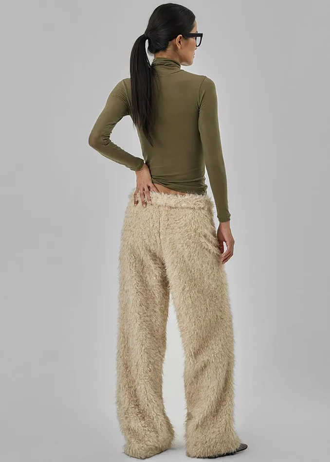 Women Verbie Furry Pants 8211 Cream The Frankie Shop Bottoms