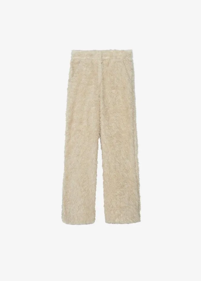 Women Verbie Furry Pants 8211 Cream The Frankie Shop Bottoms