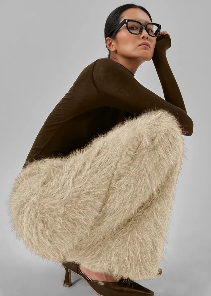 Women Verbie Furry Pants 8211 Cream The Frankie Shop Bottoms