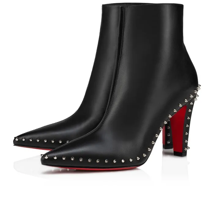 Women Vidura Booty 85 Mm Low Boots 8211 Calf Leather 8211 Black Christian Louboutin Boots