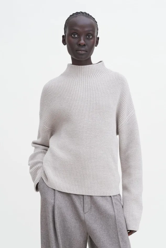 Women Willow Sweater Grey Beige Filippa K Knitwear