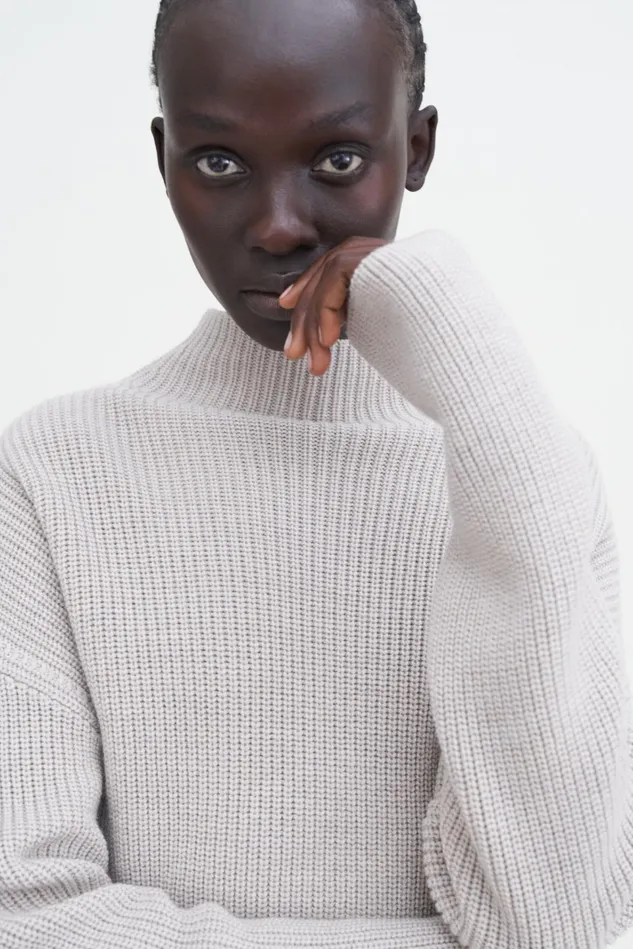 Women Willow Sweater Grey Beige Filippa K Knitwear