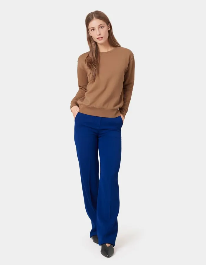 Women Women Classic Organic Crew Ocean Green Colorful Standard Crewneck Sweatshirts