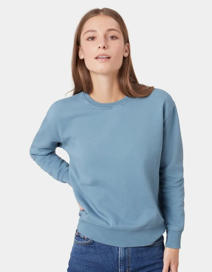 Women Women Classic Organic Crew Raspberry Pink Colorful Standard Crewneck Sweatshirts