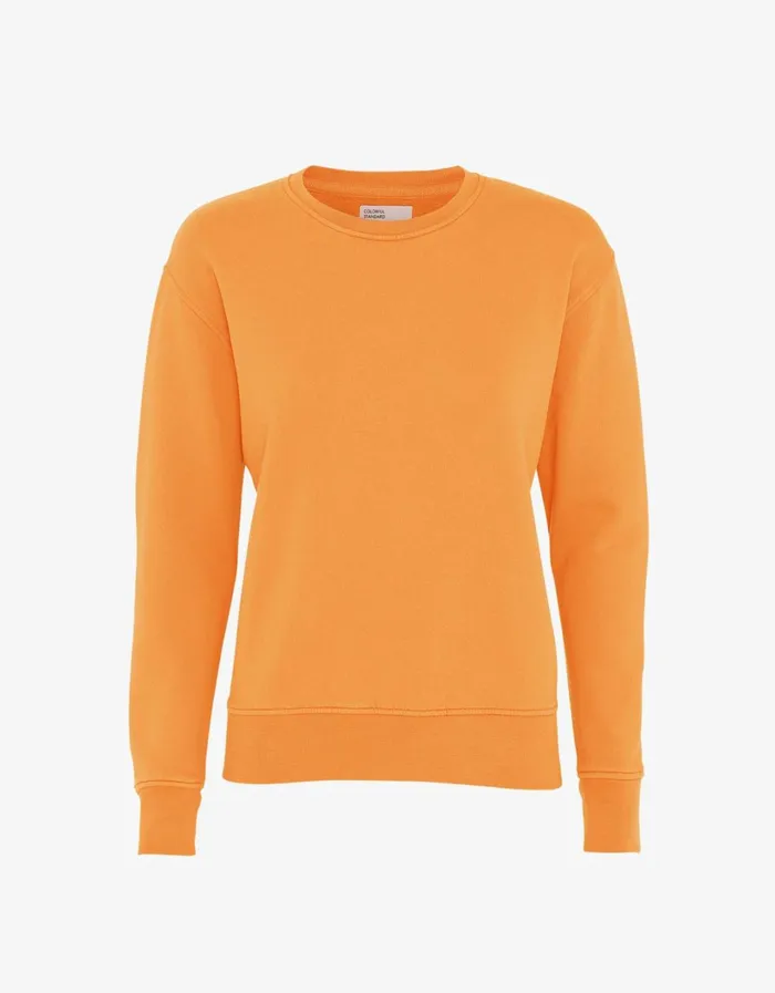 Women Women Classic Organic Crew Sandstone Orange Colorful Standard Crewneck Sweatshirts