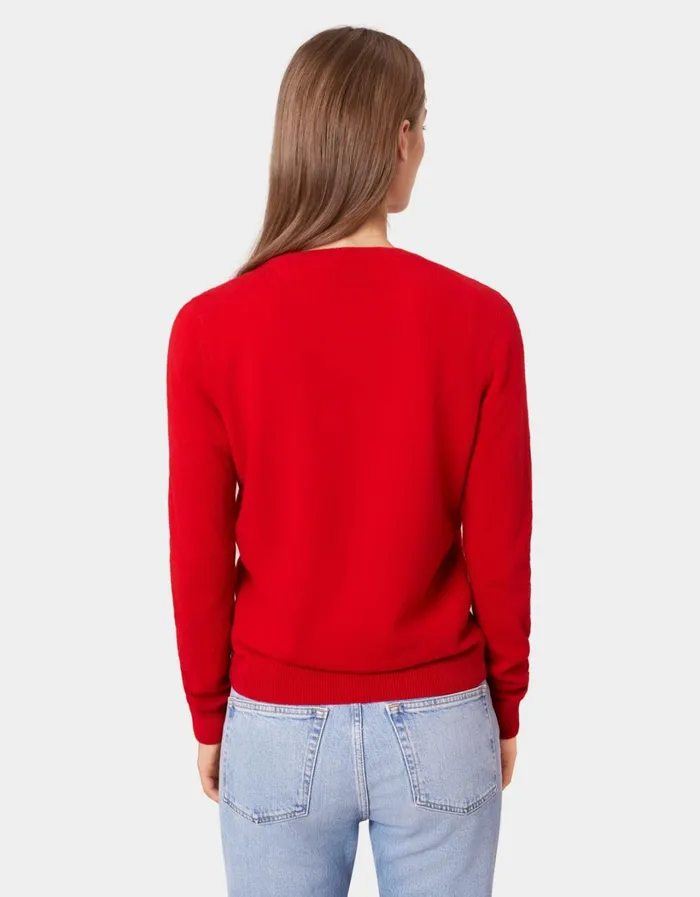 Women Women Light Merino Wool Crew Faded Pink Colorful Standard Knit Sweaters