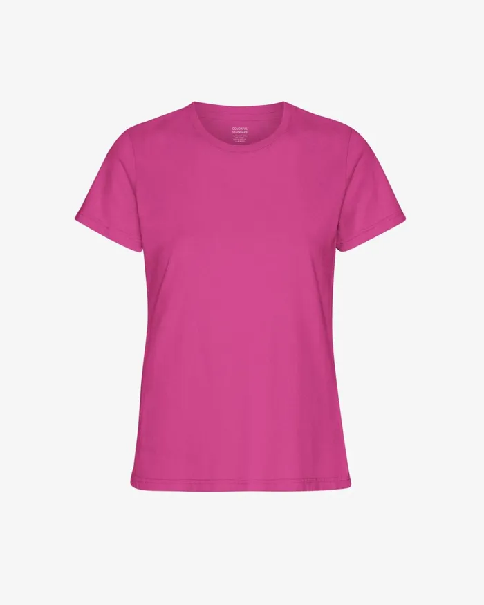 Women Women Light Organic Tee Magenta Blaze Colorful Standard TShirts