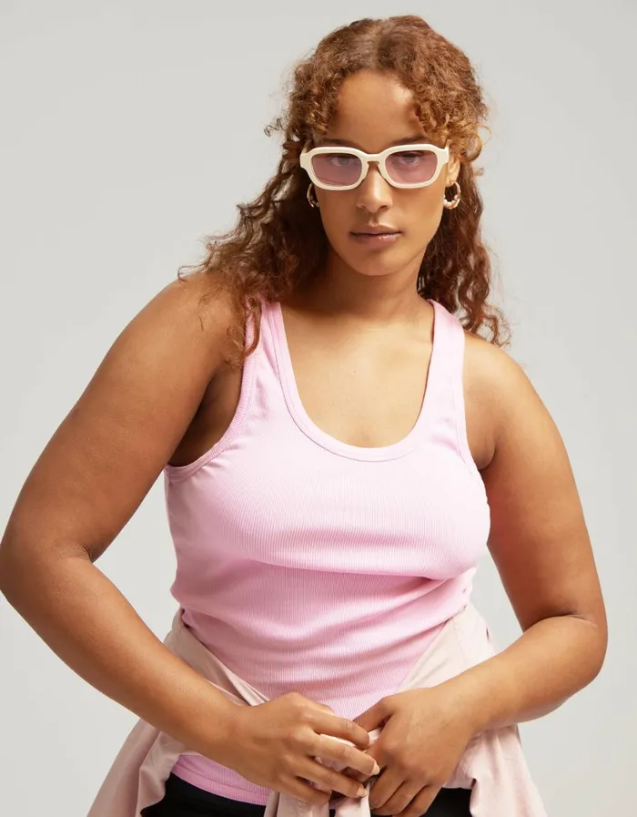 Women Women Organic Rib Tank Top Lava Grey Colorful Standard Tank Tops