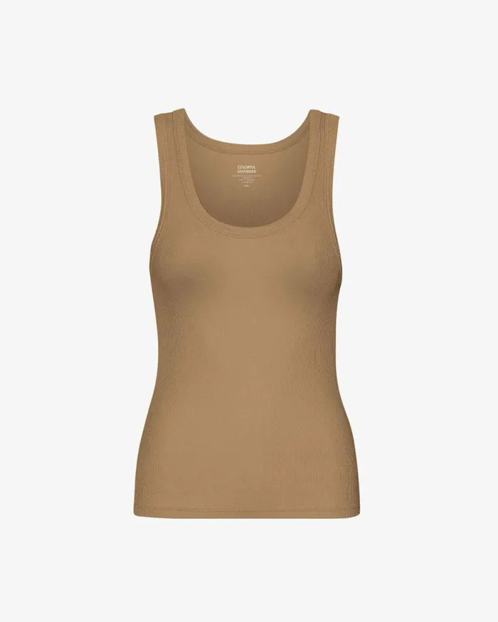 Women Women Organic Rib Tank Top Sahara Camel Colorful Standard Tank Tops