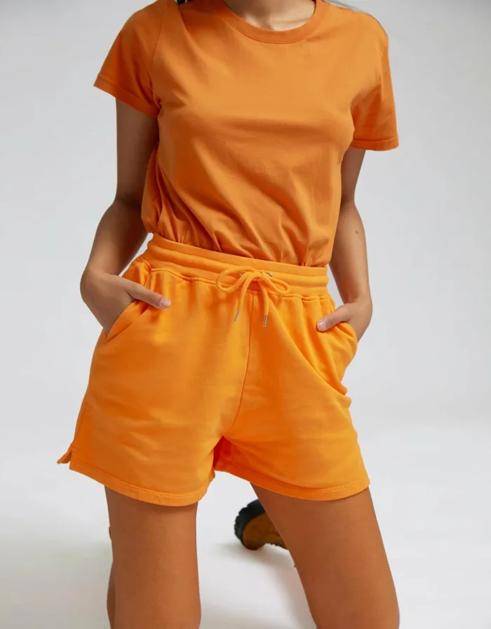 Women Women Organic Sweatshorts Desert Khaki Colorful Standard Shorts