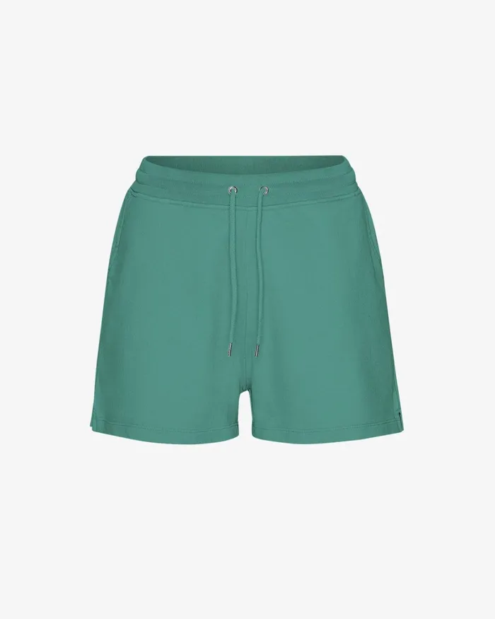 Women Women Organic Sweatshorts Pine Green Colorful Standard Shorts