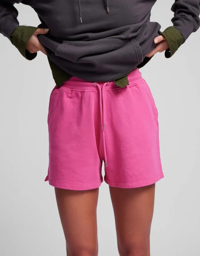 Women Women Organic Sweatshorts Pine Green Colorful Standard Shorts