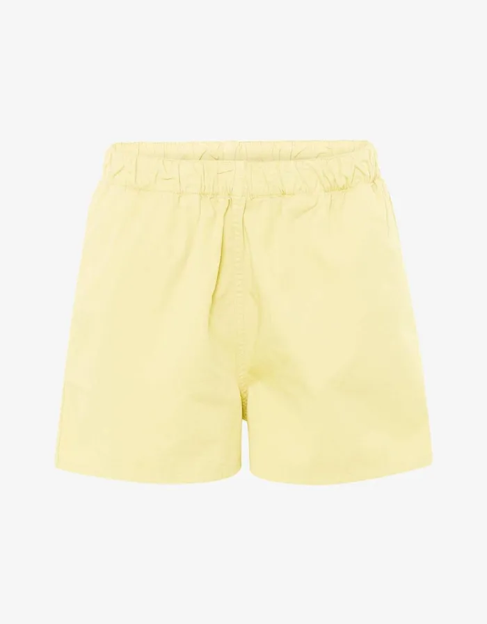 Women Women Organic Twill Shorts Soft Yellow Colorful Standard Shorts