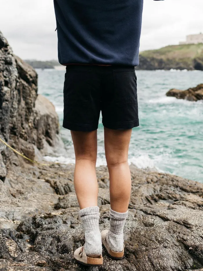 Women Yarrel Canvas Shorts Black Finisterre Shorts