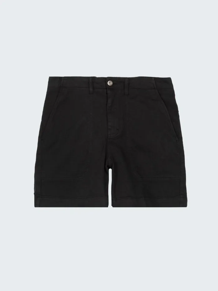 Women Yarrel Canvas Shorts Black Finisterre Shorts