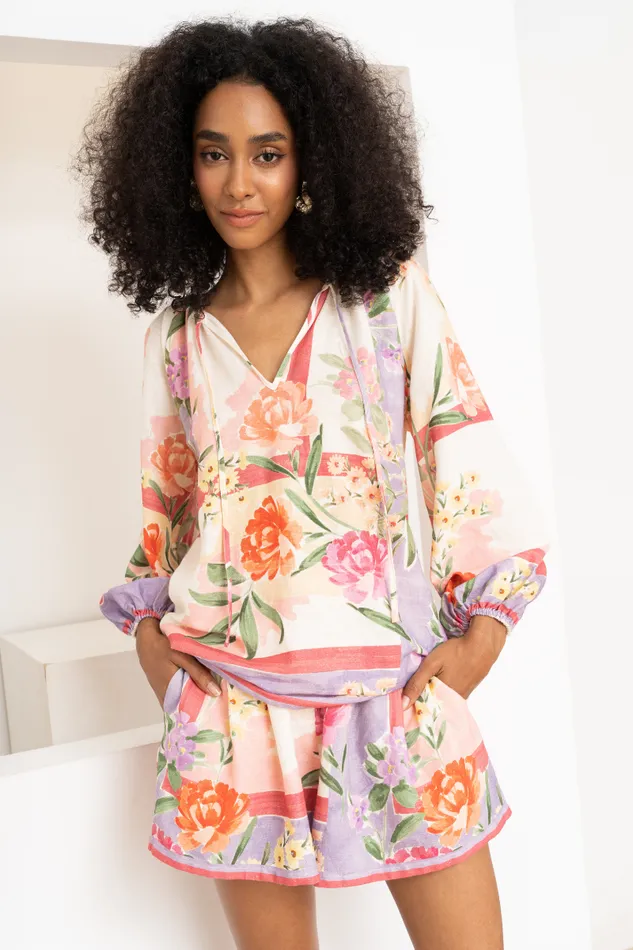 Women YUMI KIM Bottoms DREW LINEN SHORTS Mayfair Garden