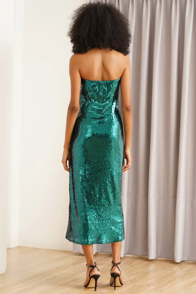 Women YUMI KIM Dresses ARIANA DRESS Emerald Sequins