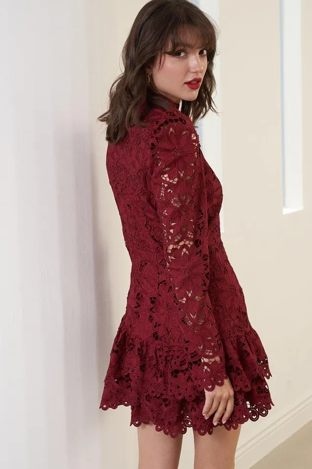 Women YUMI KIM Dresses ROBYN DRESS Sedona Lace Burgundy