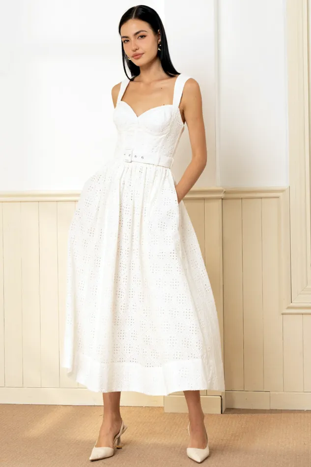 Women YUMI KIM Dresses SHIV DRESS Cali Eyelet White
