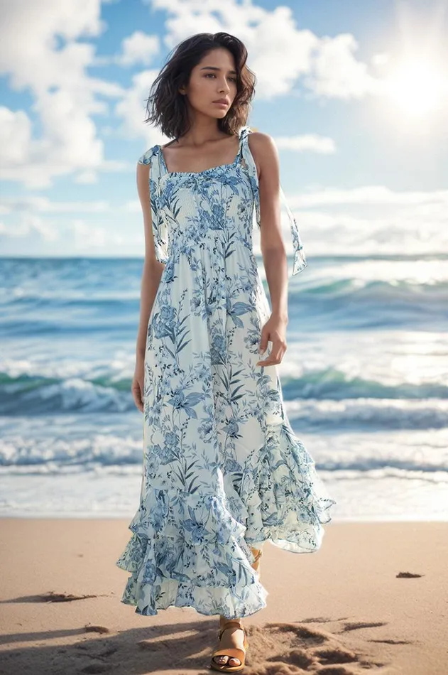 Women YUMI KIM Dresses TRISHA DRESS Lunar Garden Cyan