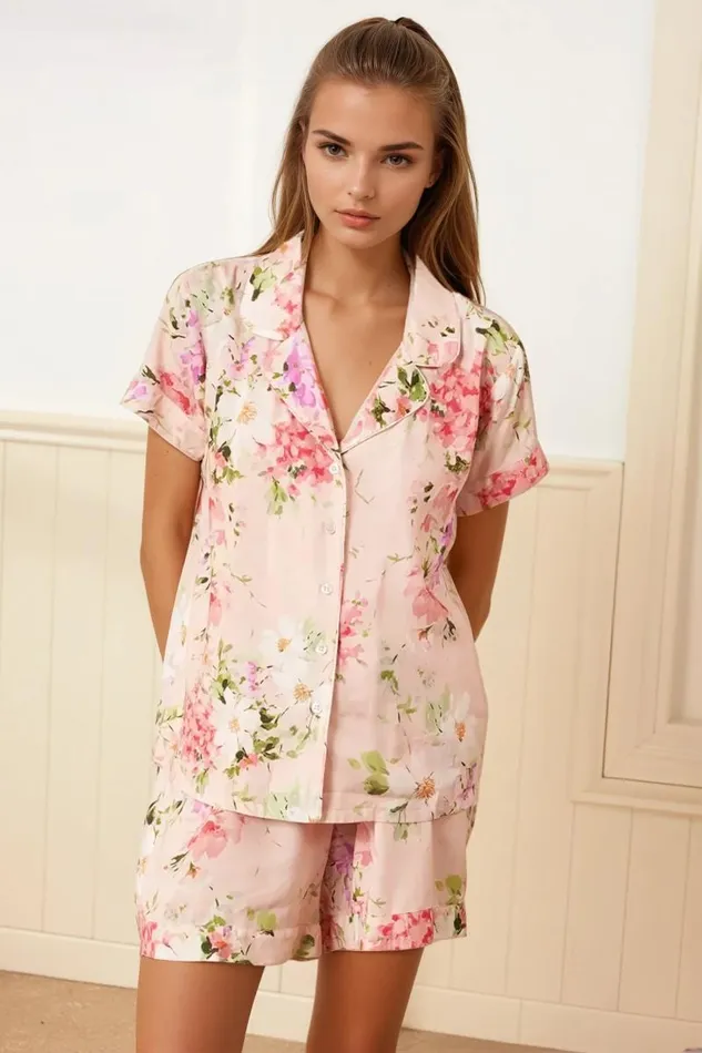 Women YUMI KIM Robes and Pajamas BEAUTY REST FLORAL PAJAMA SET Soft Kiss Blush