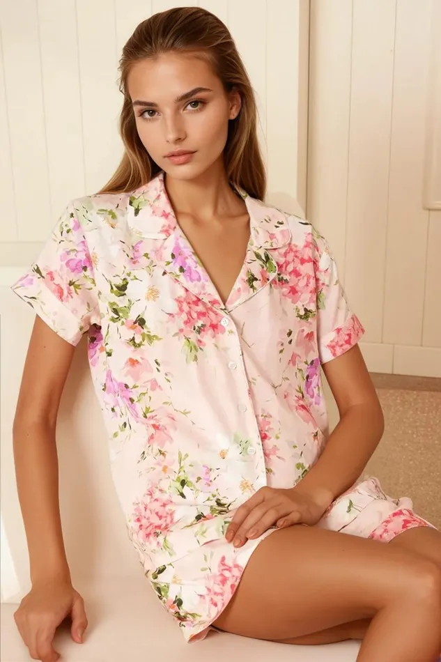 Women YUMI KIM Robes and Pajamas BEAUTY REST FLORAL PAJAMA SET Soft Kiss Blush