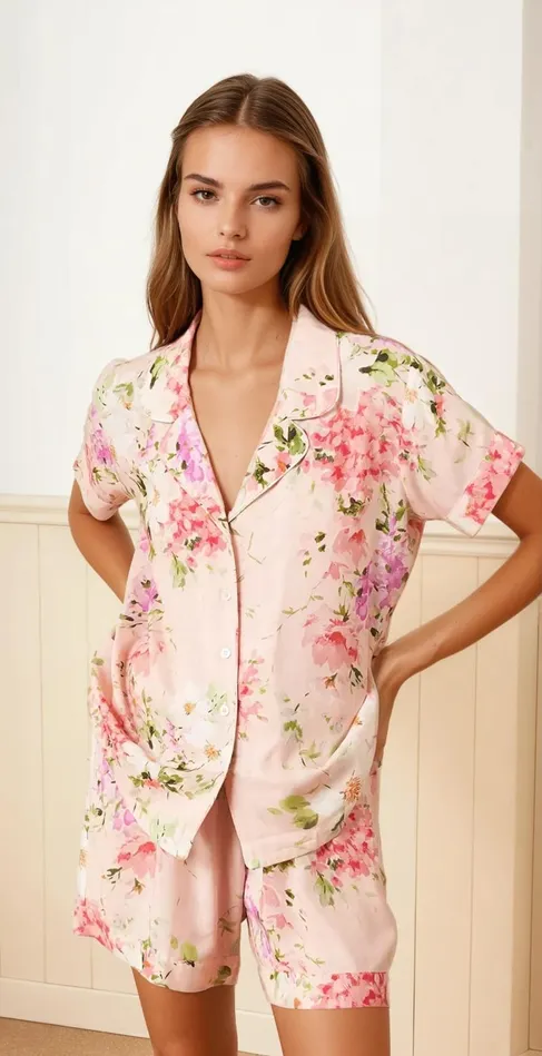 Women YUMI KIM Robes and Pajamas BEAUTY REST FLORAL PAJAMA SET Soft Kiss Blush
