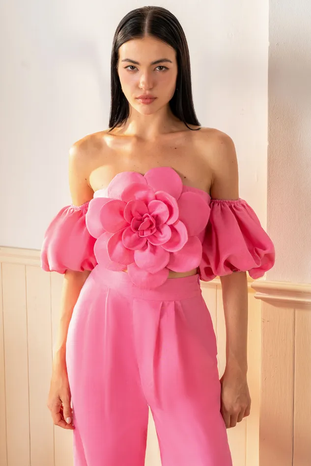 Women YUMI KIM Tops KEIRA TOP Pink Linen
